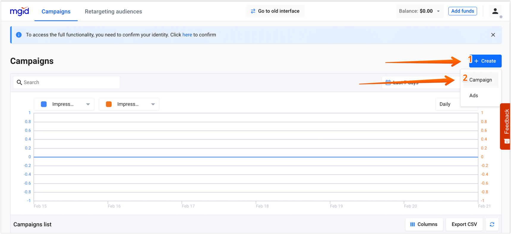 Keitaro Tracker Integration in MGID Ads