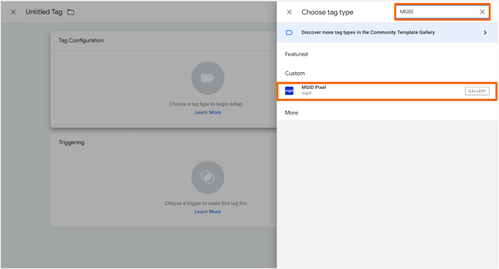MGID Pixel via Google Tag Manager: URL-based conversions