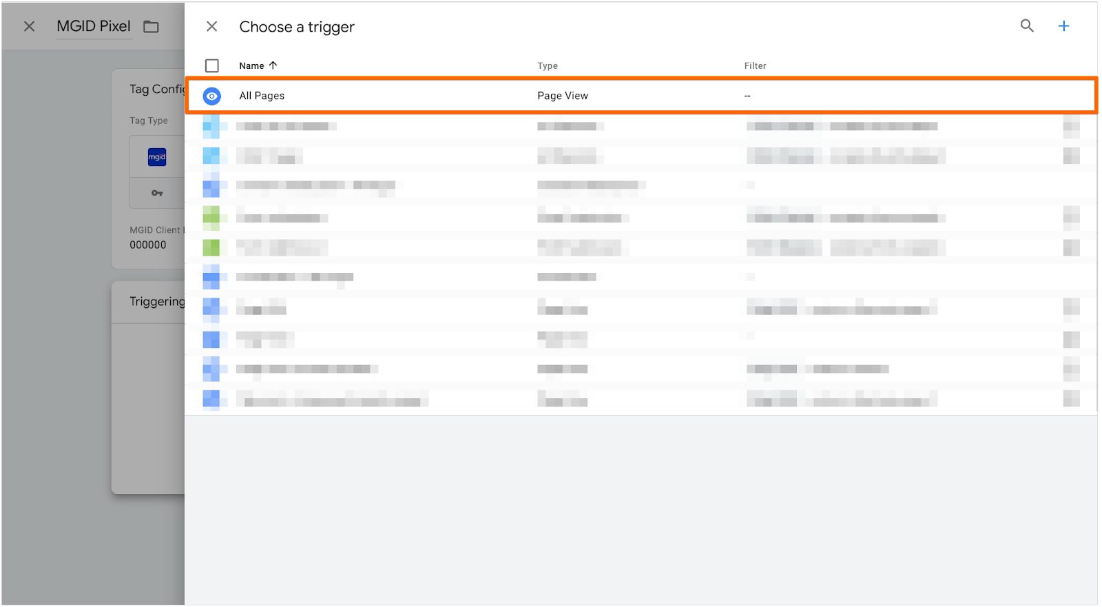 MGID Pixel via Google Tag Manager: URL-based conversions