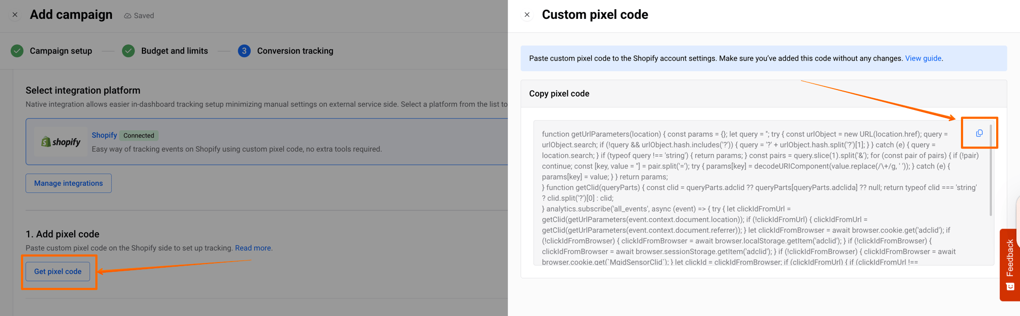 MGID Native Integration with Shopify