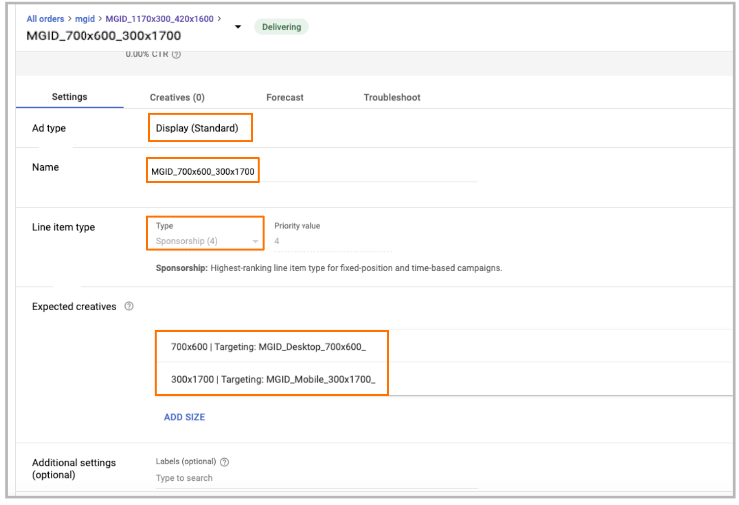MGID widget implementation guide for Google Ad manager (GAM)
